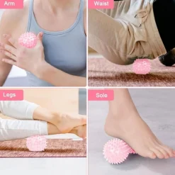 URAQT Massagebälle Faszienball 2er Set Kleine Igelball Hart mit Noppen für