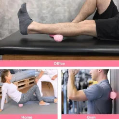 URAQT Massagebälle Faszienball 2er Set Kleine Igelball Hart mit Noppen für