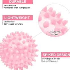 URAQT Massagebälle Faszienball 2er Set Kleine Igelball Hart mit Noppen für