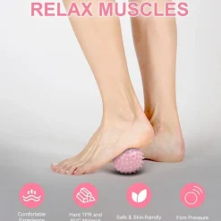 URAQT Massagebälle Faszienball 2er Set Kleine Igelball Hart mit Noppen für