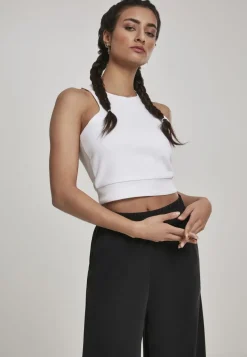 Urban Classics Female Shirt Ladies Squared Short Top White