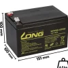 48 V 15Ah AGM-Akkusatz – 4× Kung Long WP15-12SE 12V 15Ah