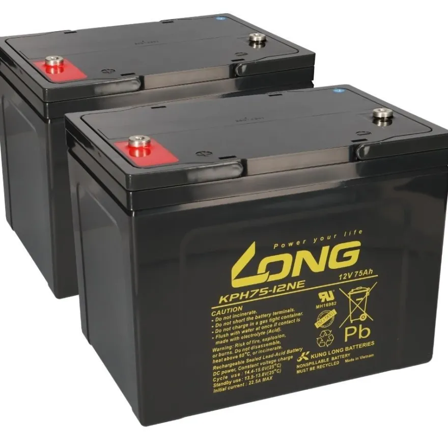 24V 75Ah Akku-Satz passend für Ortopedia Allround 970 – 2x Kung Long KPH75-12NE