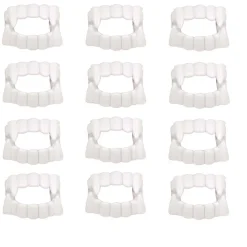 12 Vampirzähne Zähne Kinder Vampir Dracula Gebiß Karneval Fasching Halloween