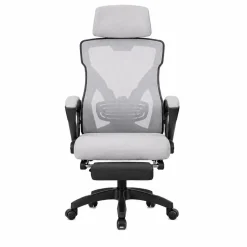 VARR NEXO Ergonomischer Bürostuhl Mesh Fußstütze Kopfstütze Grau Schwarz