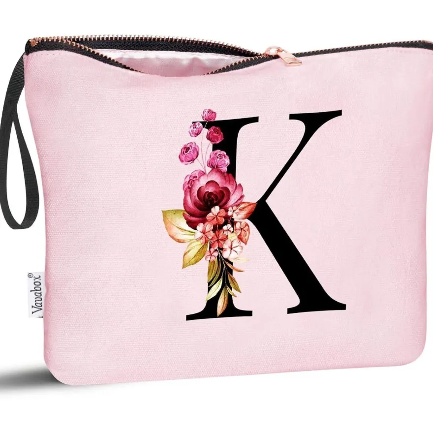 Vavabox Personalisierte Kosmetiktasche mit Initialen - Perfektes Geschenk für