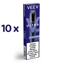 VEEV now ULTRA BLUE Raspberry 20mg/ml Nikotin 10x Einweg-E-Zigarette, Vape