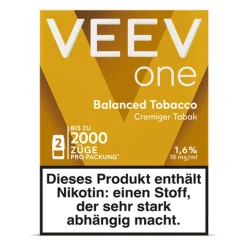 VEEV one Pod Balanced Tobacco 18mg/ml Nikotin à 2 Pods
