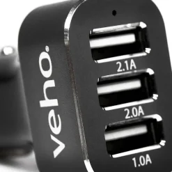Veho VAA-010 - Kfz-Batterieladegerät - 5.1 A - 3 Ausgabeanschlussstellen (USB)