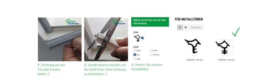 Verglasungsdichtung Gummidichtung Dichtband passend Alwo Thyssen Farbe: Schwarz