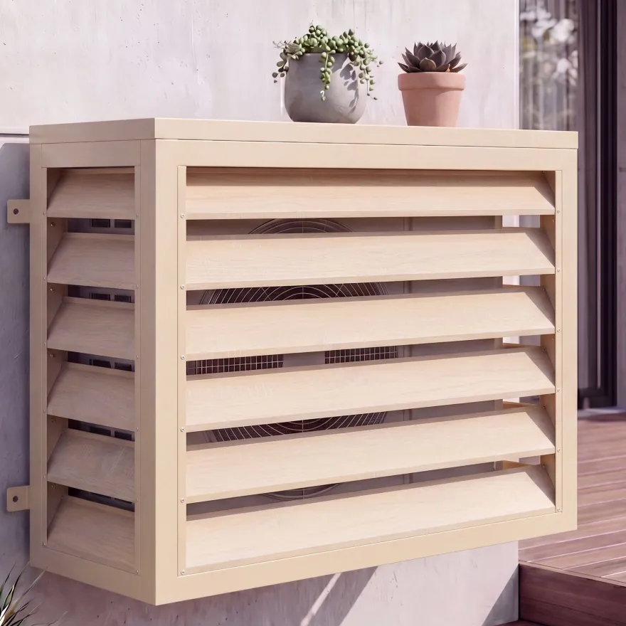 Verkleidung für Klimaanlage/Wärmetauscher HWC-O43, Abdeckung, Metall 73x97x38cm