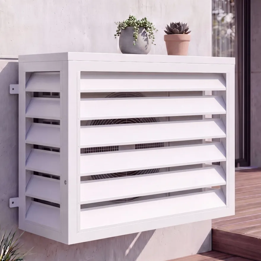 Verkleidung für Klimaanlage/Wärmetauscher HWC-O43, Abdeckung, Metall 73x97x38cm