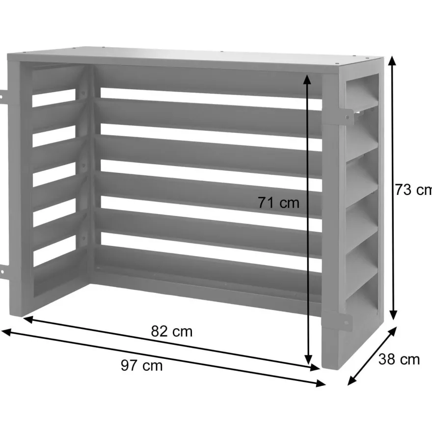 Verkleidung für Klimaanlage/Wärmetauscher HWC-O43, Abdeckung, Metall 73x97x38cm