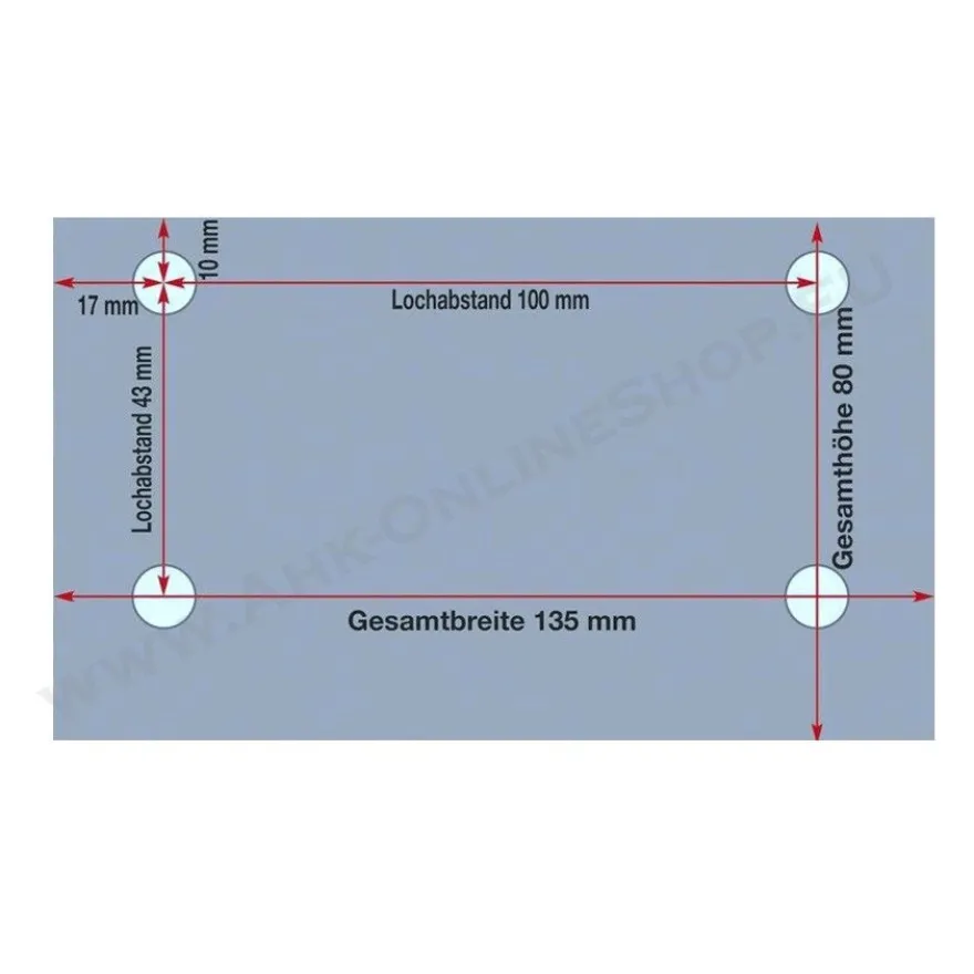 Verlängerung für Fahrradträger für jedes Typen für Anhängerkupplung - 250 mm