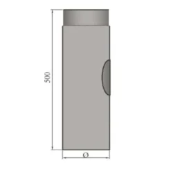 Verlängerungsrohr 500 mm lang mit Reinigungsöffnung 150 mm Ø