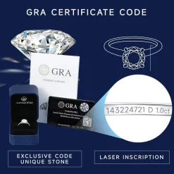 Verlobungsring Damen 1-2 Karat Moissanite Solitär 925 Silber D VVS1 Box