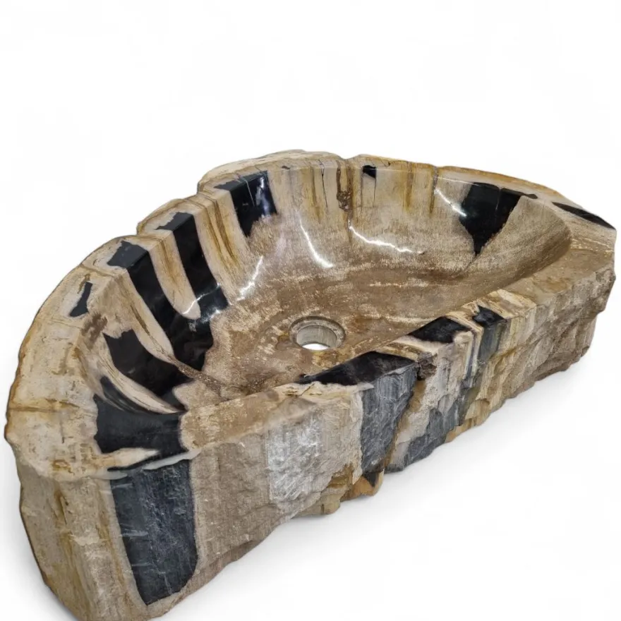 Versteinertes Holz Waschbecken XXL #49 Versteinertem Fossiles Naturstein