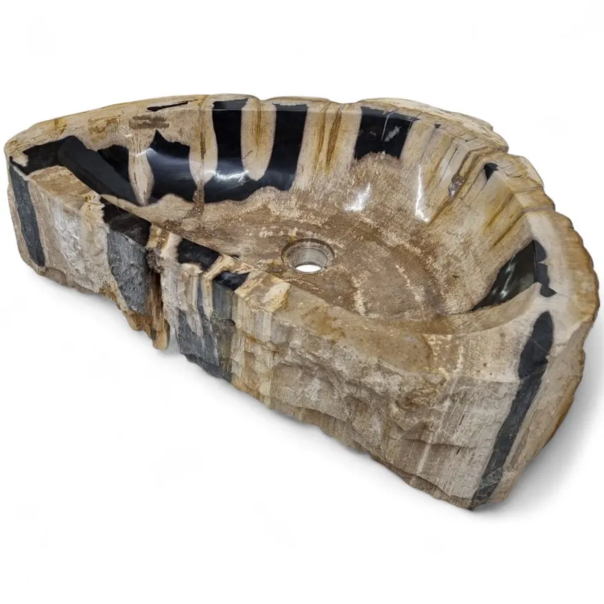 Versteinertes Holz Waschbecken XXL #49 Versteinertem Fossiles Naturstein