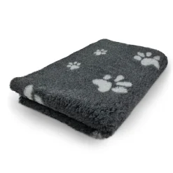 Vet Bed Hundedecke Hundebett Hunde Schlafplatz 150 x 100 cm anthrazit graue Pfoten