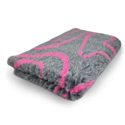 Vet Bed Hundedecke Hundebett Schlafplatz 150 x 100 cm anthrazit fuchsie