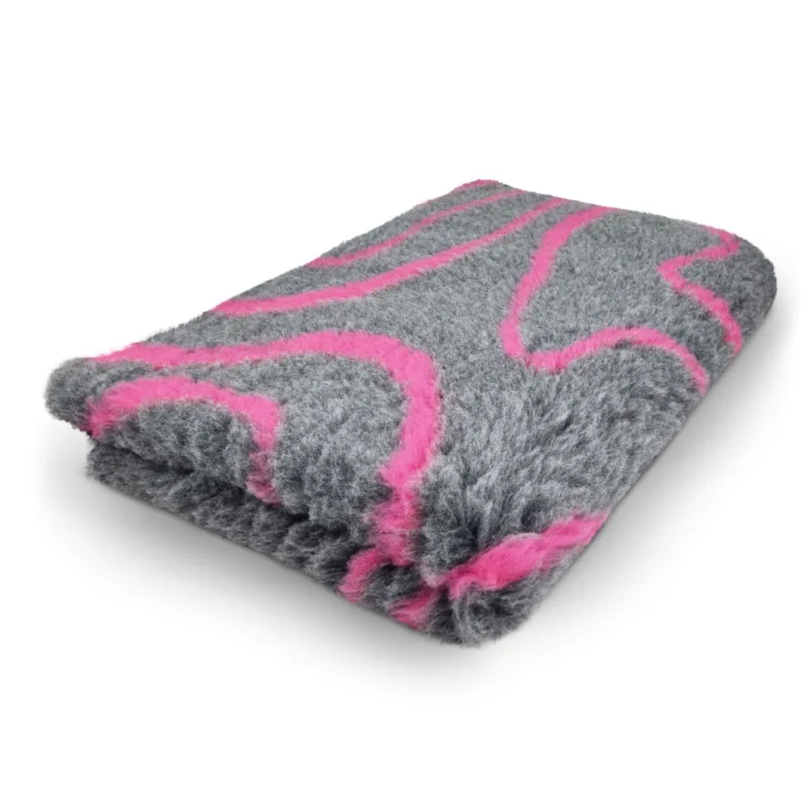Vet Bed Hundedecke Hundebett Schlafplatz 150 x 100 cm anthrazit fuchsie