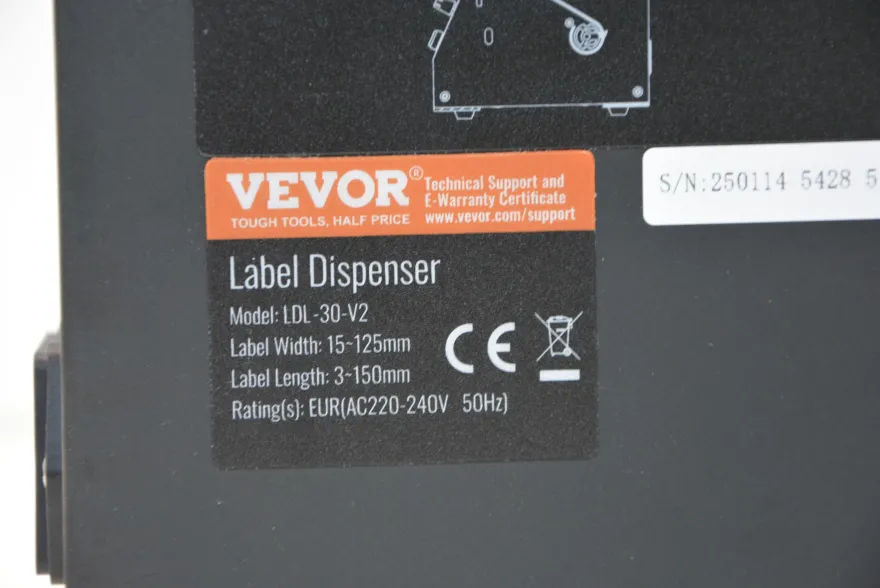 VEVOR Automatischer Etikettenspender 15-125mm einstellbare Geschwindigkeit