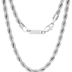 VEXXS Kordelkette Herren vergoldet 3/4/5mm Edelstahl Halskette