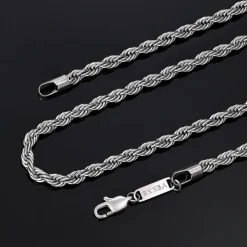 VEXXS Kordelkette Herren vergoldet 3/4/5mm Edelstahl Halskette