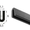 V59 Fassungsprofil Fassungsbereich 1,1 mm Kantenschutz EPDM Gummiprofil Gummidichtung