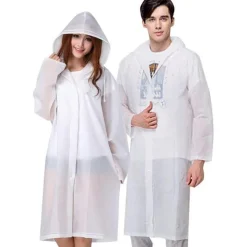 Vicloon Regenponcho 2 Stück Unisex Wiederverwendbar Transparent Regenmantel