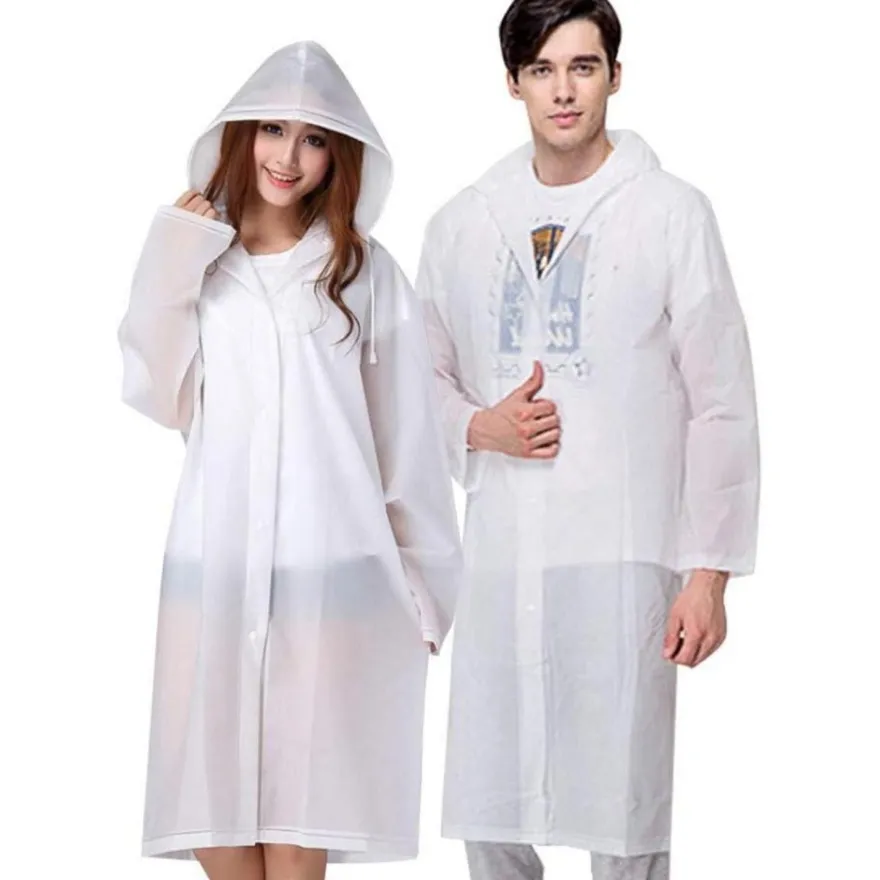 Vicloon Regenponcho 2 Stück Unisex Wiederverwendbar Transparent Regenmantel