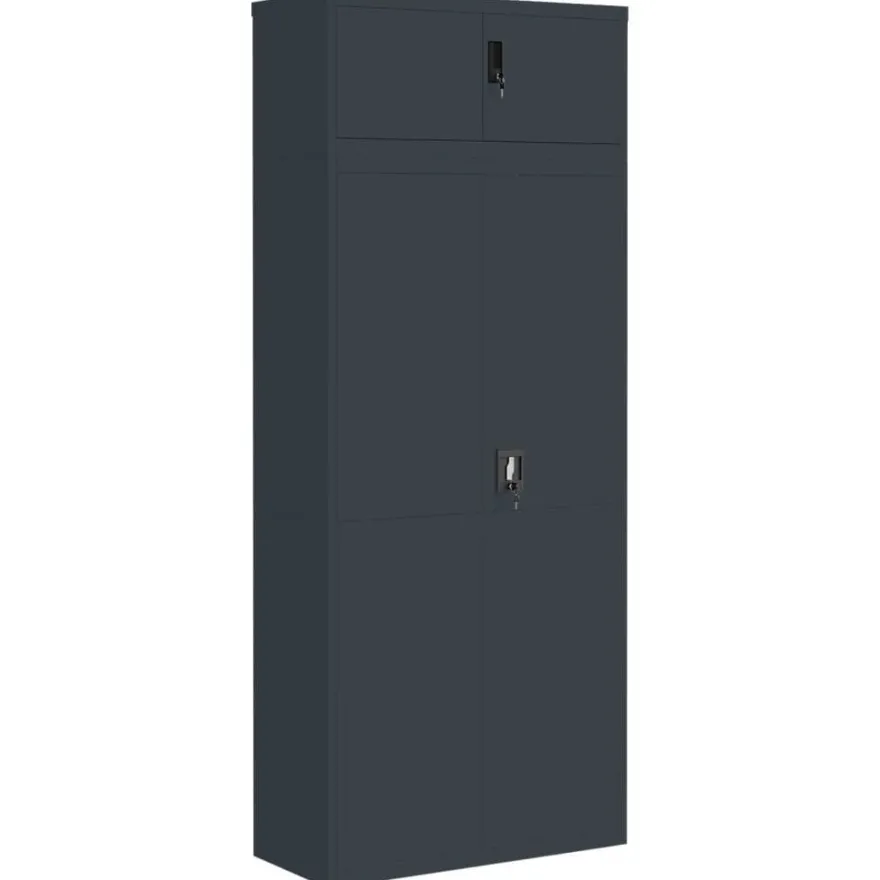 vidaXL Aktenschrank Anthrazit 90x40x220 cm Stahl