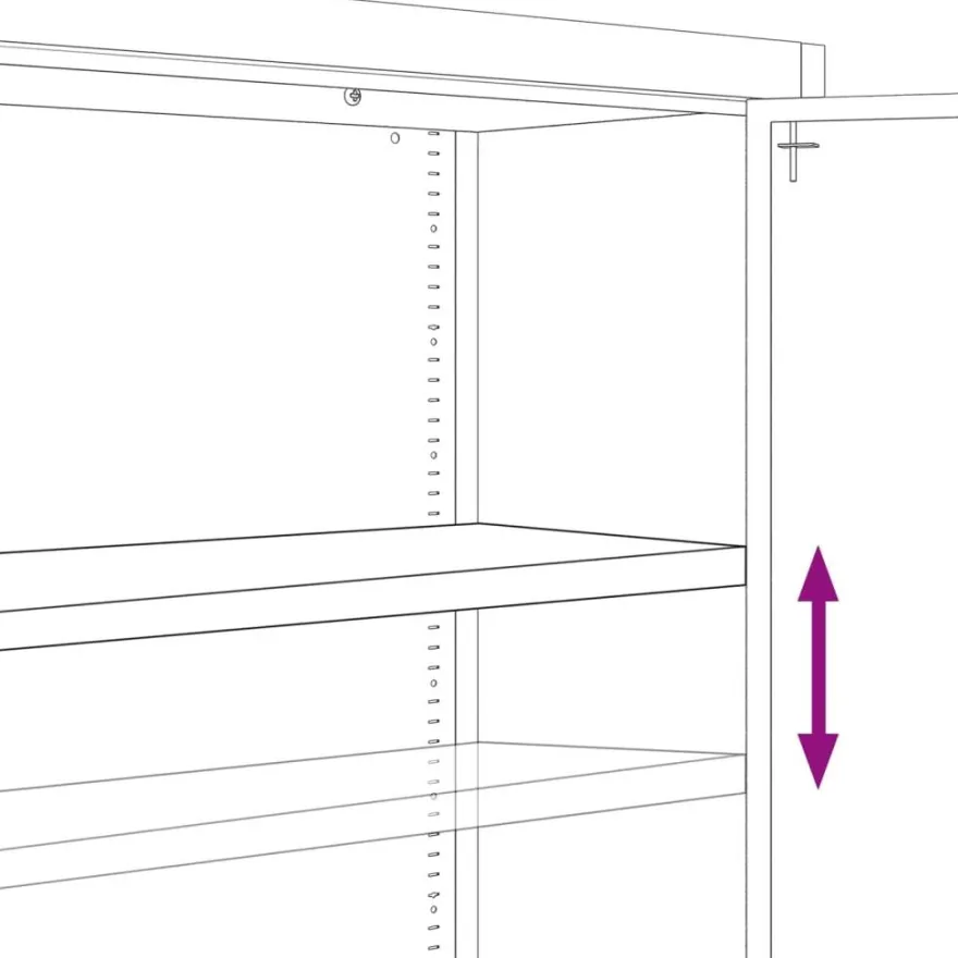 vidaXL Aktenschrank Anthrazit 90x40x220 cm Stahl