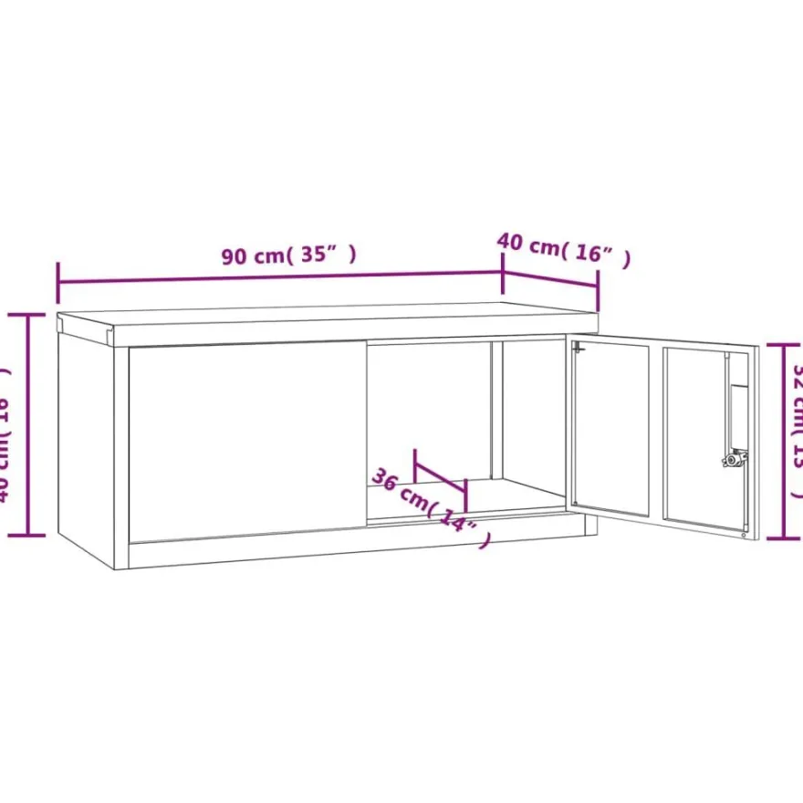 vidaXL Aktenschrank Anthrazit 90x40x220 cm Stahl