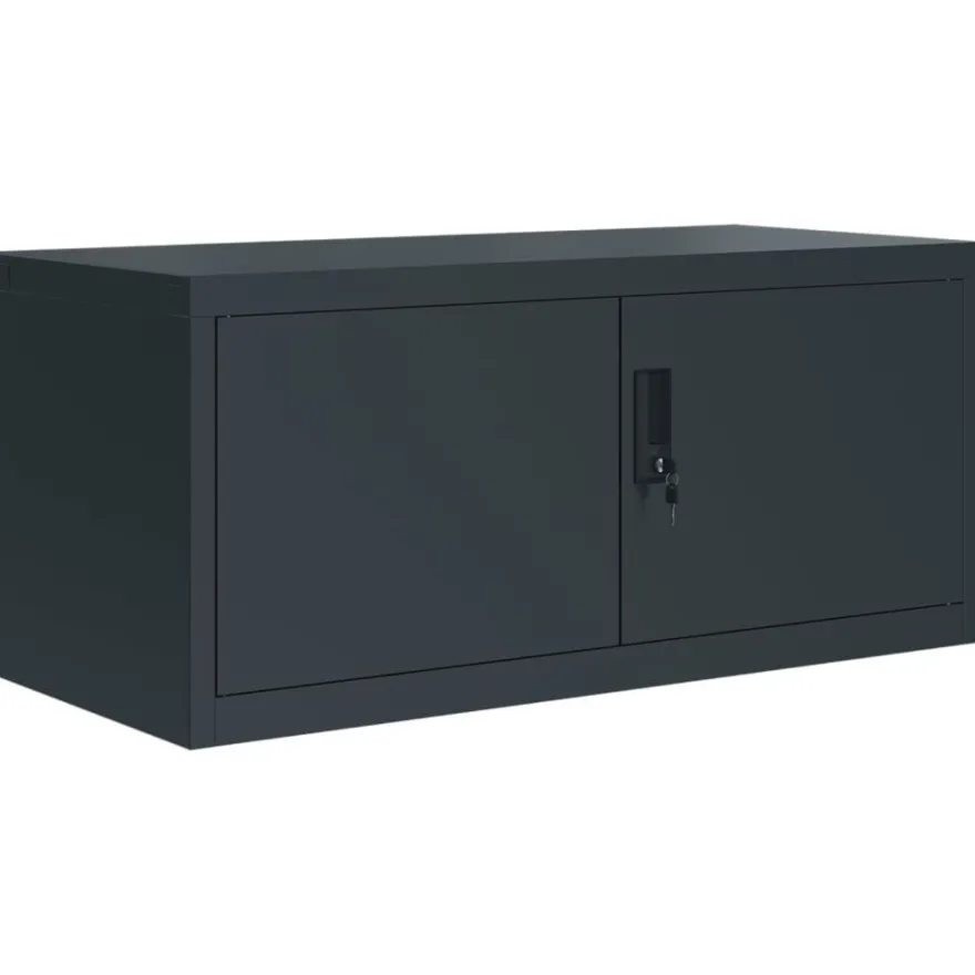vidaXL Aktenschrank Anthrazit 90x40x220 cm Stahl