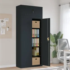 vidaXL Aktenschrank Anthrazit 90x40x220 cm Stahl
