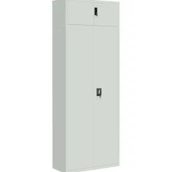 vidaXL Aktenschrank Hellgrau 90x40x240 cm Stahl