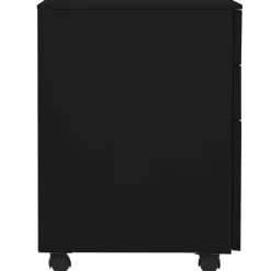 vidaXL Aktenschrank mit Rollen Schwarz 39x45x60 cm Stahl