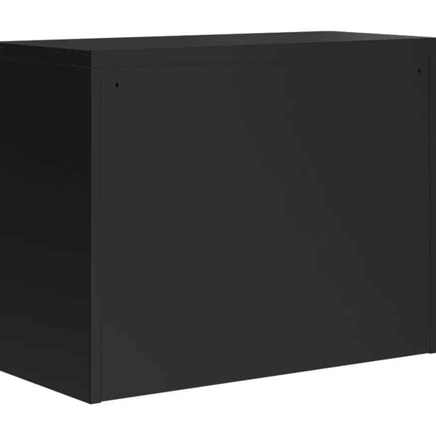 vidaXL Aktenschrank Schwarz 90x40x70 cm Stahl
