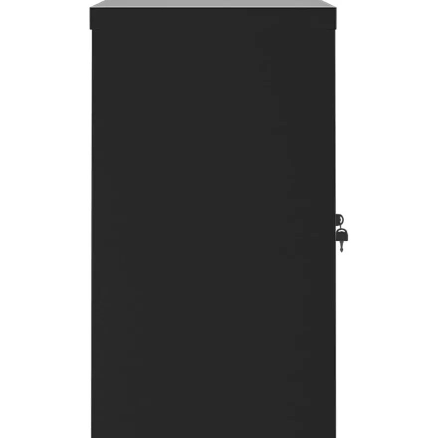 vidaXL Aktenschrank Schwarz 90x40x70 cm Stahl