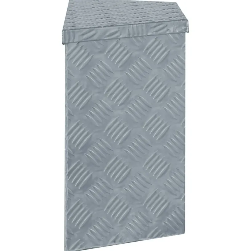 vidaXL Aluminiumkiste 70×24×42 cm Trapezförmig Silbern