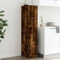 vidaXL Apothekerschrank Räuchereiche 30x41x144,5 cm Holzwerkstoff