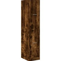 vidaXL Apothekerschrank Räuchereiche 30x41x144,5 cm Holzwerkstoff
