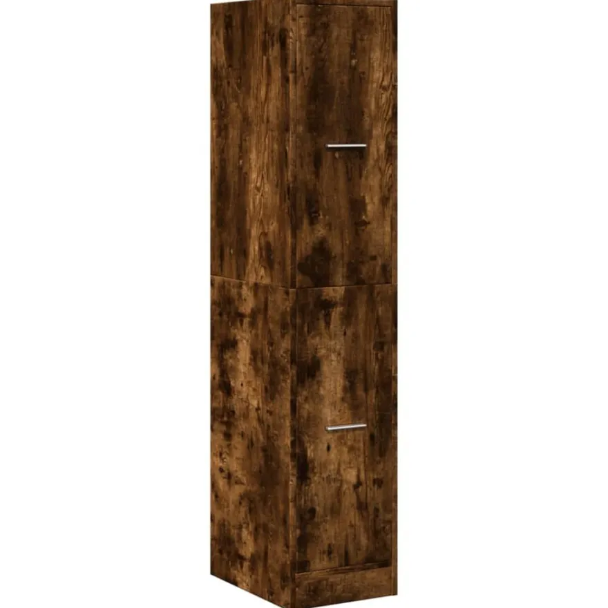 vidaXL Apothekerschrank Räuchereiche 30x41x144,5 cm Holzwerkstoff