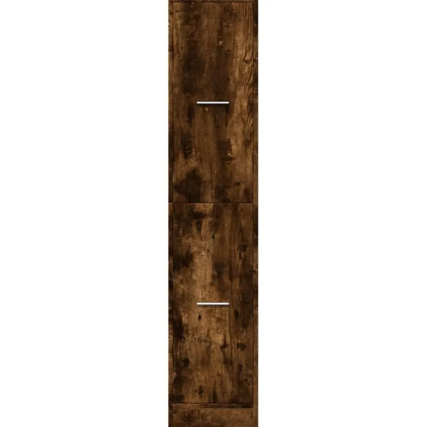 vidaXL Apothekerschrank Räuchereiche 30x41x144,5 cm Holzwerkstoff