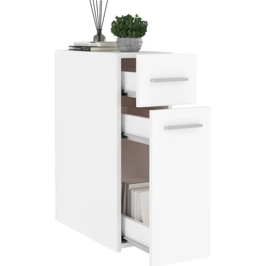 vidaXL Apothekerschrank Weiß 20x45,5x60 cm Holzwerkstoff