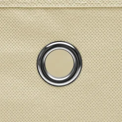 vidaXL Aufbewahrungsboxen mit Deckel 4 Stk. Creme 32x32x32 cm Stoff