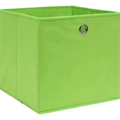 vidaXL Aufbewahrungsboxen 4 Stk. Grün 32x32x32 cm Stoff