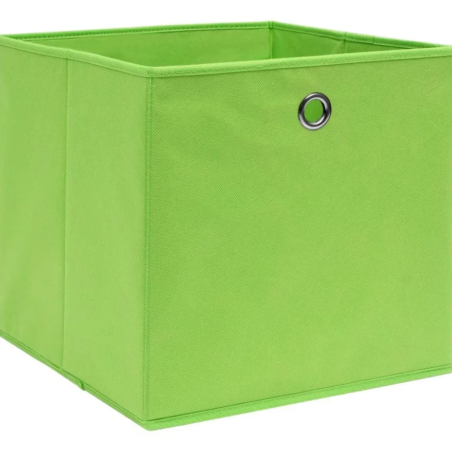 vidaXL Aufbewahrungsboxen 4 Stk. Grün 32x32x32 cm Stoff