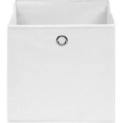 vidaXL Aufbewahrungsboxen 10 Stk. Vliesstoff 28x28x28 cm Weiß